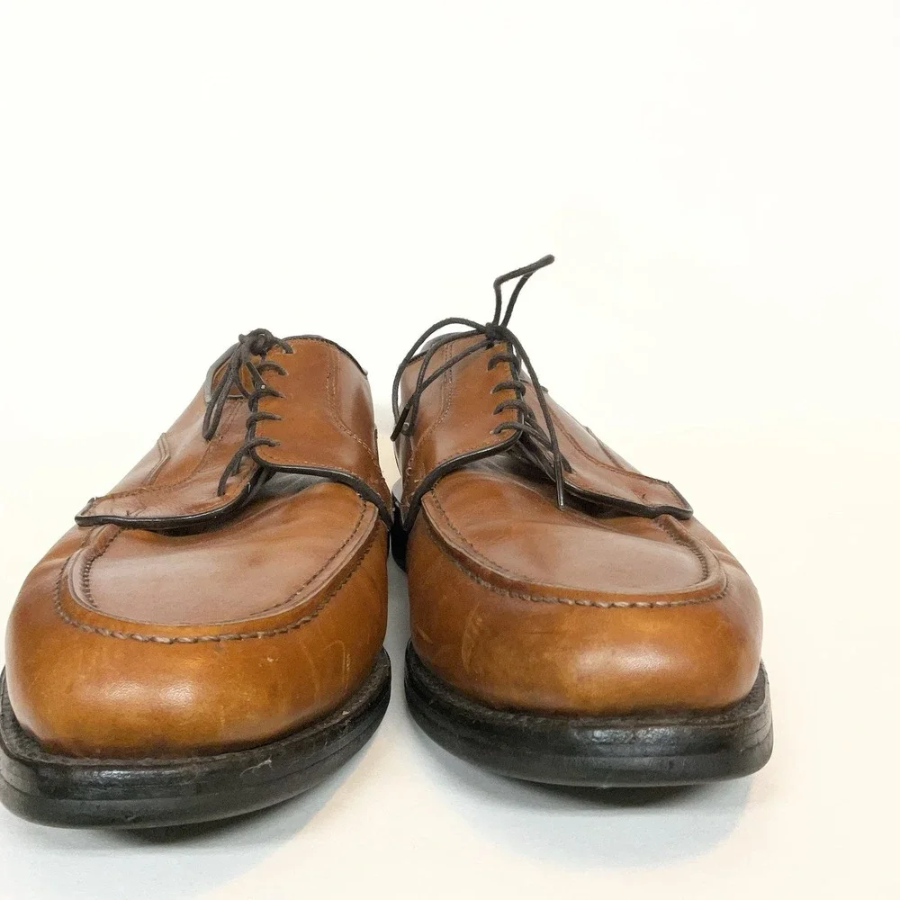Allen Edmonds USA 1168 Brown Leather Lace Up‎ Derby Oxford Shoe Men's 11 D EUC